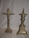 Garniture d'autel : Croix et six chandeliers d'autel