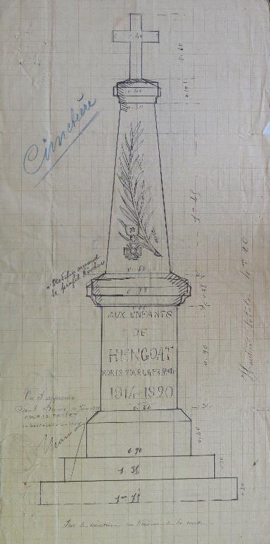 Monument aux morts (Hengoat fusionnée en La Roche-Jaudy en 2019)