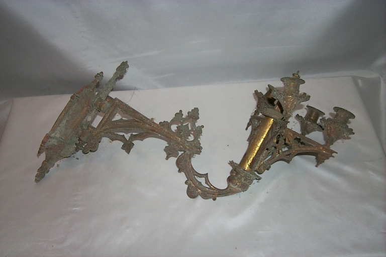 Ensemble de 3 luminaires d'applique d'église