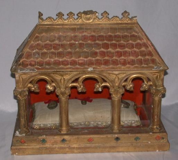 Paire de reliquaires de saint Martin, saint Amand, saint Jean-Baptiste, sainte Philomène