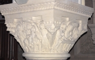Ensemble de 26 chapiteaux : Scènes de la vie du Christ, miracles, Eucharistie