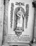 Statue (2, d'applique, en pendant, petite nature) : saint Etienne, saint Laurent, chapelle Notre-Dame-de-Carmes (Neulliac)