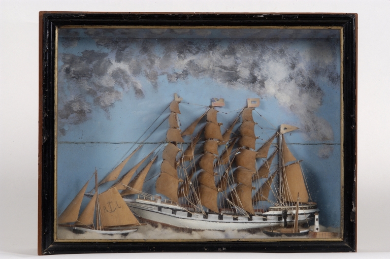 Maquette de bateaux à usage d'ex-voto (diorama)