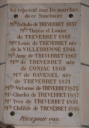 Plaque commémorative de la famille de Tréverret