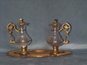 Ensemble de 2 burettes et 1 plateau à burettes