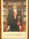 Estampe : Portrait du Président Georges Pompidou