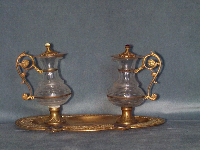 Ensemble de 2 burettes et 1 plateau à burettes