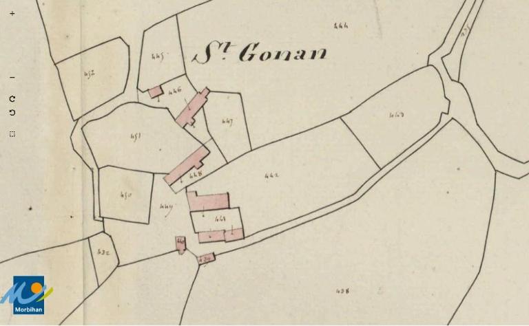 Manoir, aujourd'hui ferme, Saint-Gonan (Caro)