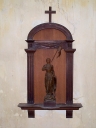 Statue : sainte Jeanne d'Arc ; console