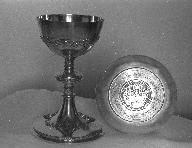 Calice & patène 1, église paroissiale Saint-André (Le Roc-Saint-André fusionnée en Val d'Oust en 2016)