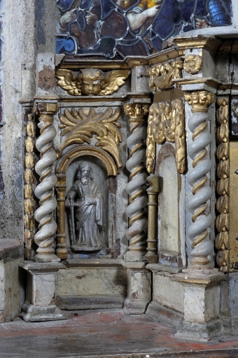 Ensemble de trois figurines : Saint Paul, Saint Etienne (?), saint évêque