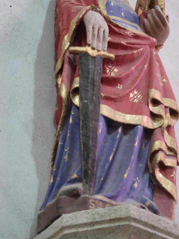 Statue : sainte Catherine d'Alexandrie, église paroissiale Saint-Budoc (Plourin)