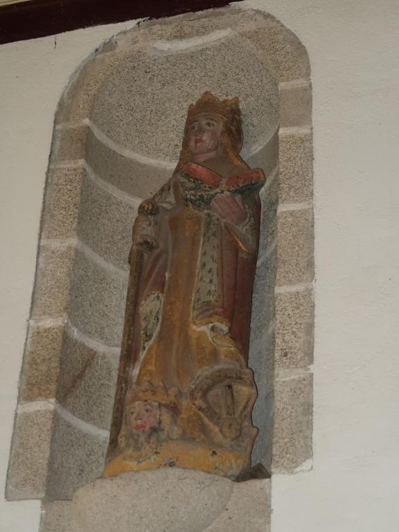 Statue : sainte Catherine d'Alexandrie, église Saint-Gilles (Elliant)