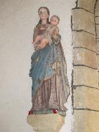 Statue (grandeur nature, d'applique) : Vierge à l'Enfant