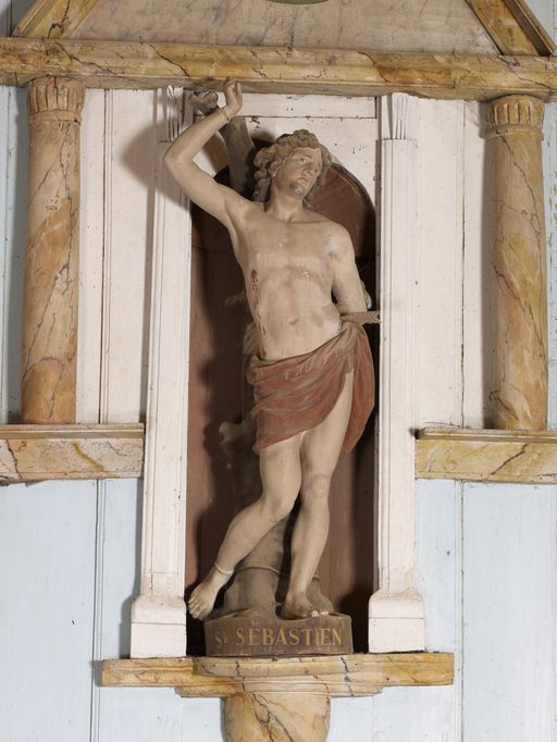 Statue : Saint Sébastien, chapelle Saint-Sébastien (Sérent)
