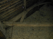 Charpente de l'ancienne chapelle priorale de Rallion (La Bouëxière)