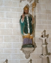 Statue sur culot sous dais : saint Melaine