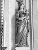 Statue (d'applique, petite nature) : Vierge à l'Enfant, église paroissiale Saint-Pierre, Saint-Paul (Malguénac)