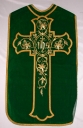 Ornement vert 2 : chasuble, étole, manipule