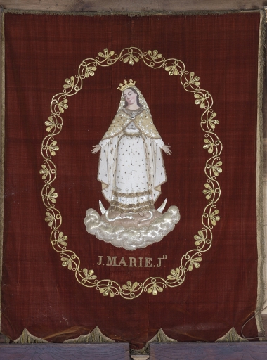 Bannière de procession : Immaculée Conception ; Enfant Jésus
