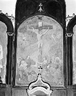 Tableau d'autel : Crucifixion, chapelle Sainte-Croix (Josselin)