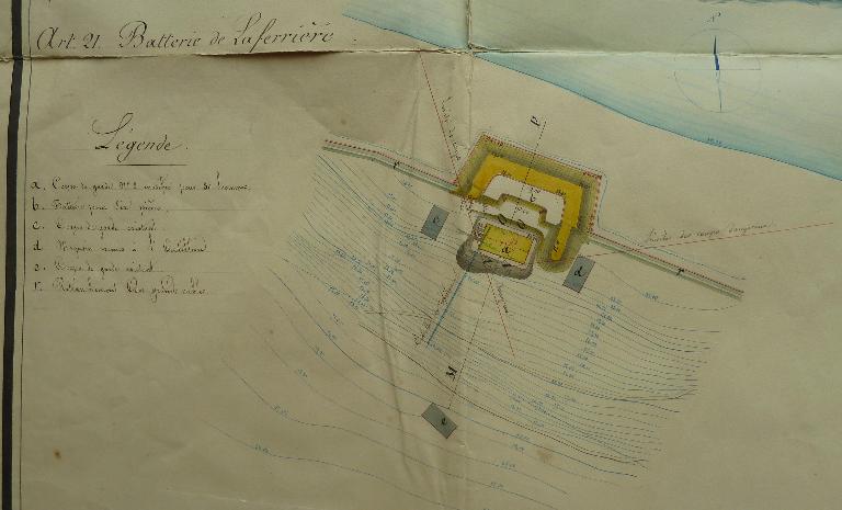 Corps de garde crénelé, batterie de La Ferrière (Locmaria)
