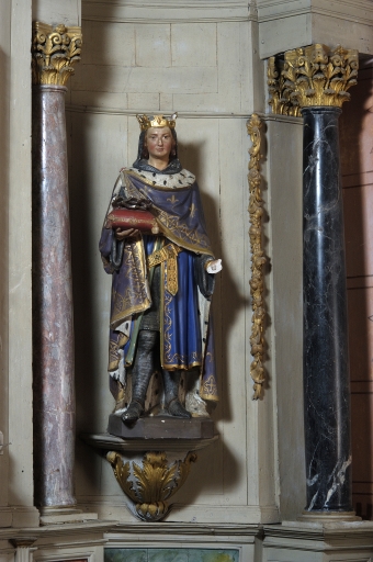 Statue sur culot : Saint Louis présentant la couronne d'épines