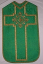 Ornement vert 2 : chasuble, manipule, voile de calice