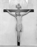 Croix : Christ en croix, église paroissiale Notre-Dame (Pocé-les-Bois)