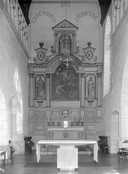 Tabernacle, retable (retable architecturé, tabernacle à ailes), du maître-autel, église paroissiale Saint-Martin (Balazé)