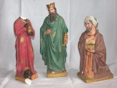 Trois santons : rois mages