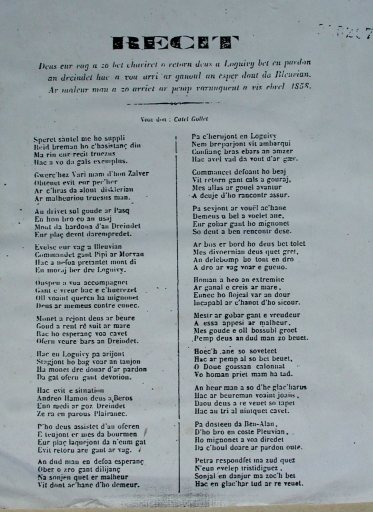 Manuscrits : 'gwerziou'