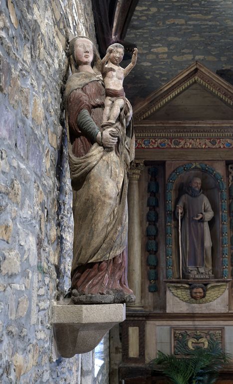 Statue 2 : Vierge à l'Enfant, église Saint-Hervé (Caro)
