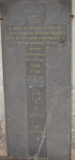Dalle funéraire de l'abbé Jean-Baptiste-Etienne Guet