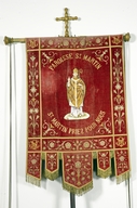 Bannière de procession : Saint Martin ; Saint Mathurin, église Saint-Martin (Saint-Martin-sur-Oust)