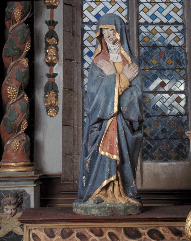 Ensemble de deux statues (petite nature) : calvaire