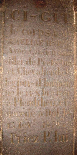 Dalle funéraire de M. Ameline