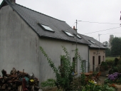 Alignement de maisons, la Lande de Coulon (Montfort-sur-Meu)