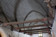 Décor de charpente : 12 entraits, sablières, 6 blochets