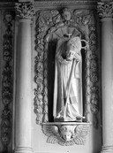 Statue (2, d'applique, en pendant, petite nature) : saint Denis, saint Samson, chapelle Saint-Samson (Neulliac)