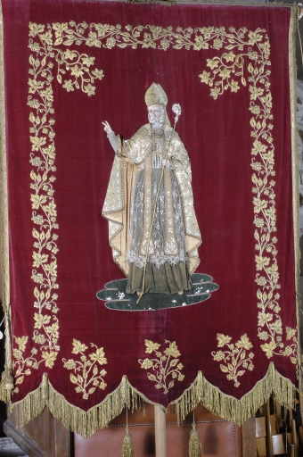 Bannière de procession : Saint Martin et Christ en croix