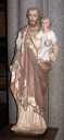 Statue sur socle : saint Joseph et l'Enfant