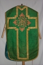 Ornement vert 1 : chasuble, voile du calice