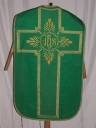Ornement vert 2 : chasuble, voile de calice