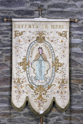 Bannière de procession : Notre-Dame de Chartres ; saint Joseph