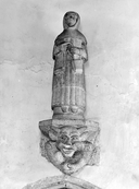 Statue (d'applique, petite nature) : saint Gildas, église paroissiale Saint-Pierre, Saint-Paul (Malguénac)