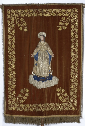 Bannière de procession : Immaculée conception et Saint Pierre