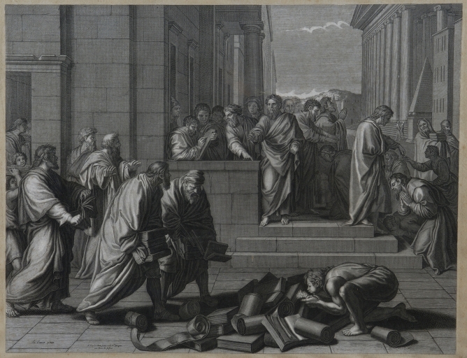 Estampe : Prédication de saint Paul à Ephèse