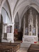 Ensemble du maître-autel : autel, tabernacle, retable, 2 gradins d'autel, église Saint-André (Le Roc-Saint-André fusionnée en Val d'Oust en 2016)