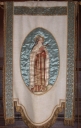 Bannière de procession : Sainte Thérèse de l'Enfant-Jésus, Immaculée Conception